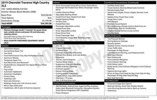 2019 Chevrolet Traverse High Country