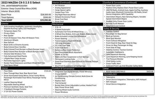 2023 Mazda CX-5 2.5 S Select Package