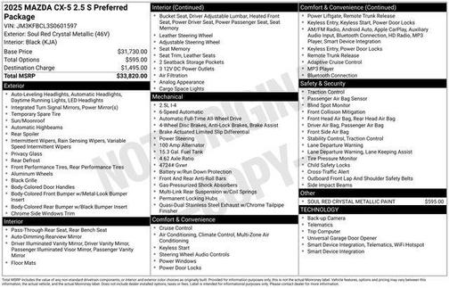 2025 Mazda CX-5 2.5 S Preferred Package
