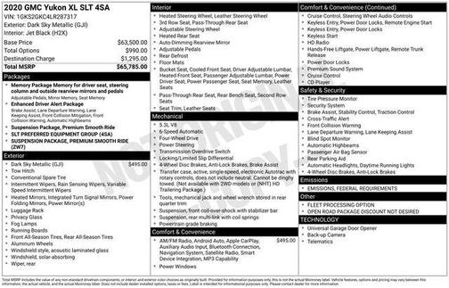 2020 GMC Yukon XL SLT