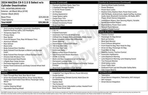 2024 Mazda CX-5 2.5 S Select Package