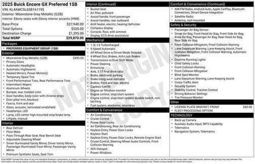 Moonstone Gray Metallic 2025 Buick Encore GX Preferred
