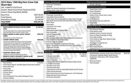 2015 RAM 1500 Big Horn
