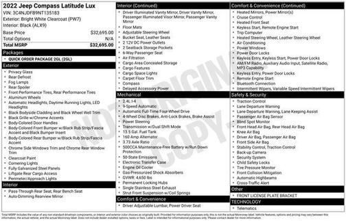 2022 Jeep Compass Latitude Lux