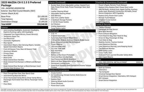 2025 Mazda CX-5 2.5 S Preferred Package