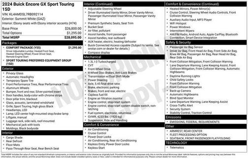 2024 Buick Encore GX Sport Touring