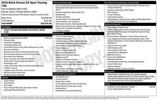 2024 Buick Encore GX Sport Touring