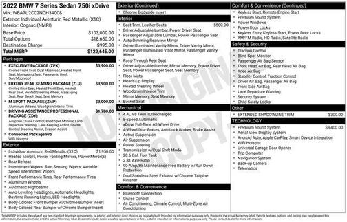 Individual Aventurin Red Metallic 2022 BMW 750 i xDrive