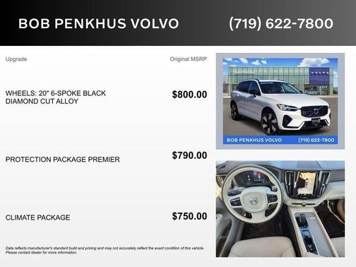 2025 Volvo XC60 Plug-In Hybrid Plus, T8 AWD Electric/Gasoline, Dark