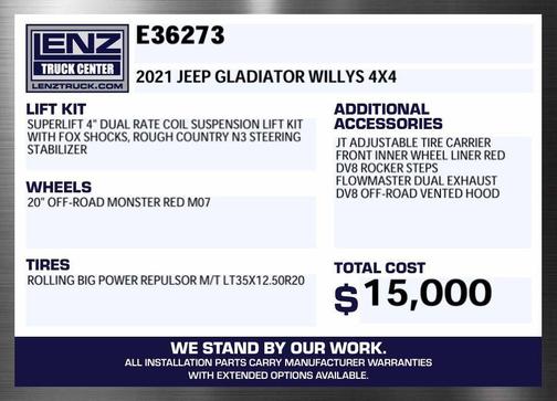 Bright White Clearcoat 2021 Jeep Gladiator Willys 4x4
