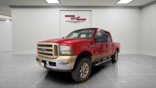 Red 2005 Ford F-250 Lariat