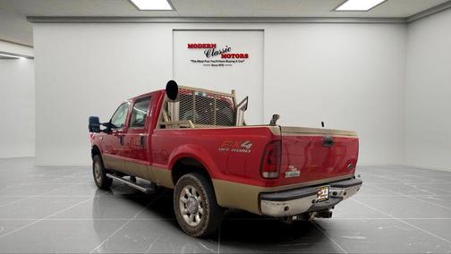 Red 2005 Ford F-250 Lariat