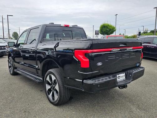 Black 2025 Ford F-150 Lightning Platinum
