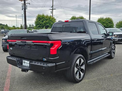 Black 2025 Ford F-150 Lightning Platinum