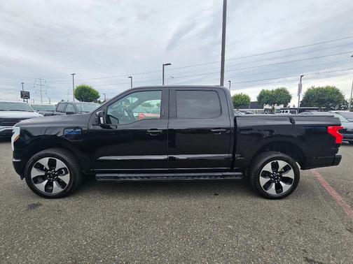 Black 2025 Ford F-150 Lightning Platinum