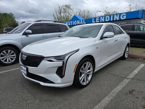 Crystal White Tri-Coat 2021 Cadillac CT4 Luxury