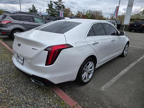Crystal White Tri-Coat 2021 Cadillac CT4 Luxury