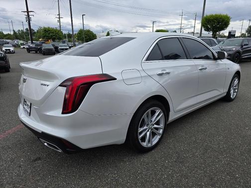 Crystal White Tri-Coat 2021 Cadillac CT4 Luxury