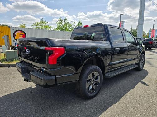 Agate Black Metallic 2025 Ford F-150 Lightning Flash