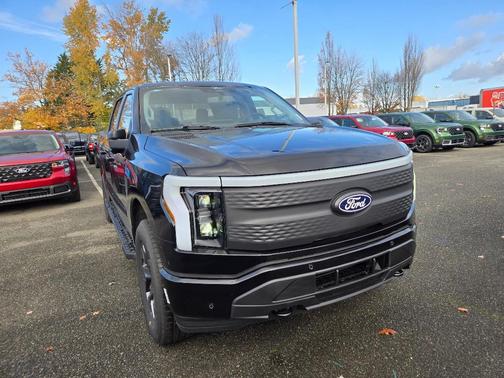 Agate Black Metallic 2025 Ford F-150 Lightning Flash