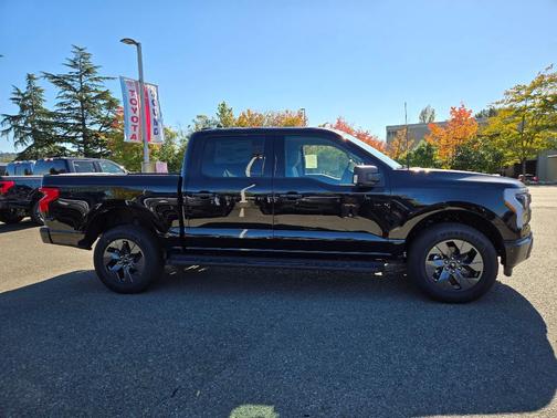 Agate Black Metallic 2025 Ford F-150 Lightning Flash