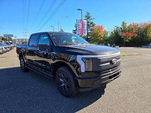 Agate Black Metallic 2025 Ford F-150 Lightning Flash