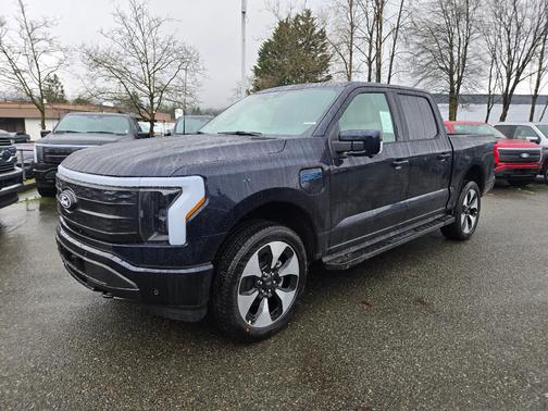 Antimatter Blue Metallic 2025 Ford F-150 Lightning Platinum