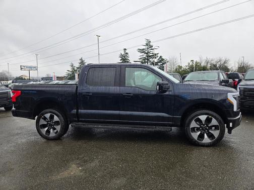 Antimatter Blue Metallic 2025 Ford F-150 Lightning Platinum