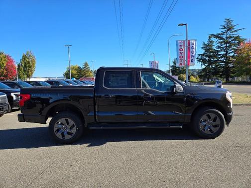 Agate Black Metallic 2025 Ford F-150 Lightning Flash