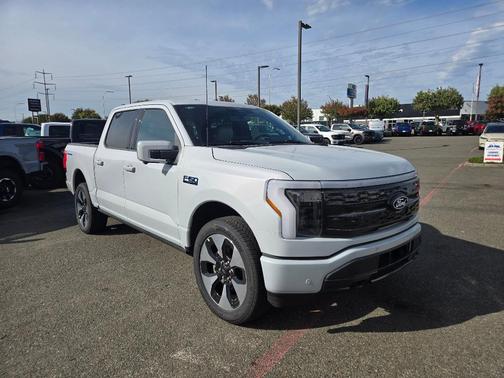 Space White Metallic 2025 Ford F-150 Lightning Platinum