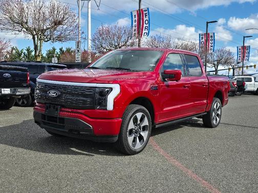 Rapid Red Metallic Tinted Clearcoat 2025 Ford F-150 Lightning Platinum