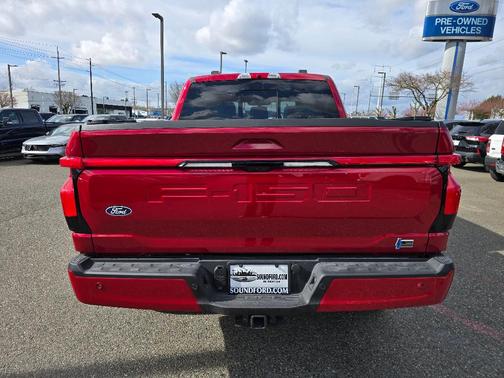 Rapid Red Metallic Tinted Clearcoat 2025 Ford F-150 Lightning Platinum