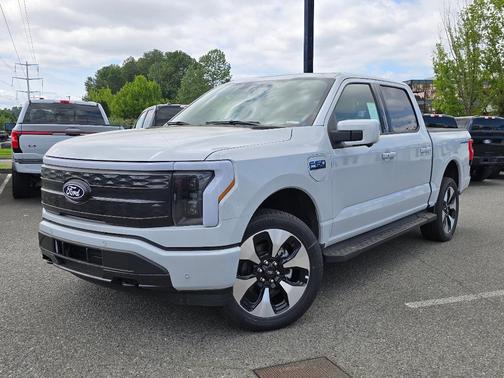 Space White Metallic 2025 Ford F-150 Lightning Platinum