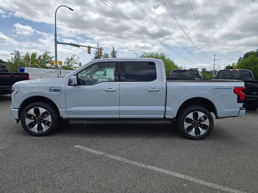 Space White Metallic 2025 Ford F-150 Lightning Platinum