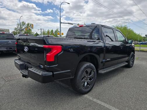 Agate Black Metallic 2025 Ford F-150 Lightning Flash