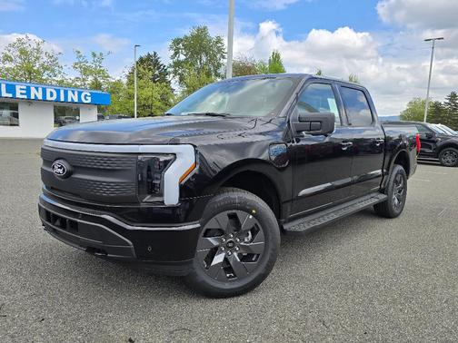 Agate Black Metallic 2025 Ford F-150 Lightning Flash