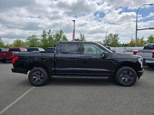 Agate Black Metallic 2025 Ford F-150 Lightning Flash