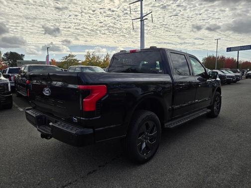 Agate Black Metallic 2025 Ford F-150 Lightning Flash