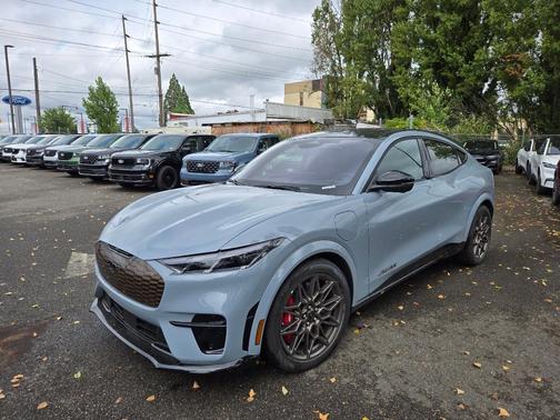 Glacier Gray Metallic 2025 Ford Mustang Mach-E GT