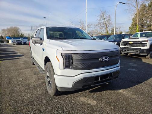 Space White Metallic 2025 Ford F-150 Lightning Flash