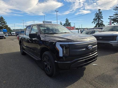 Agate Black Metallic 2025 Ford F-150 Lightning Flash