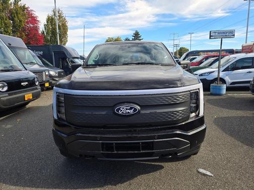 Black 2025 Ford F-150 Lightning Flash
