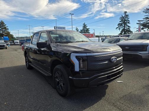 Agate Black Metallic 2025 Ford F-150 Lightning Flash