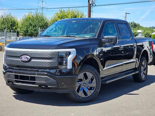 Agate Black Metallic 2025 Ford F-150 Lightning Flash Truck