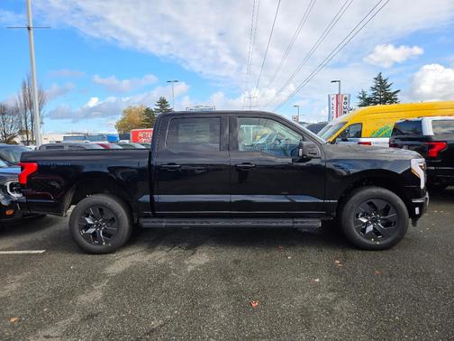 Agate Black Metallic 2025 Ford F-150 Lightning Flash