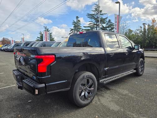 Agate Black Metallic 2025 Ford F-150 Lightning Flash