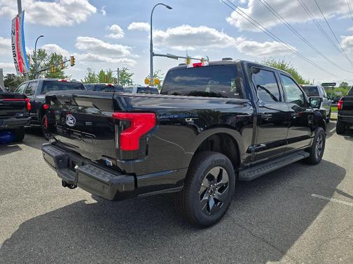 Agate Black Metallic 2025 Ford F-150 Lightning Flash