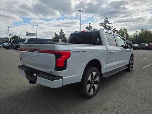 Space White Metallic 2025 Ford F-150 Lightning Platinum