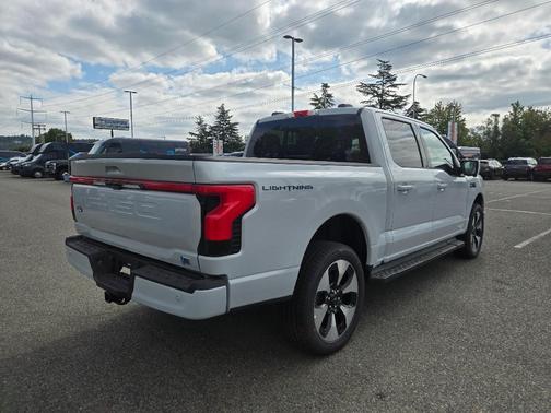 Space White Metallic 2025 Ford F-150 Lightning Platinum