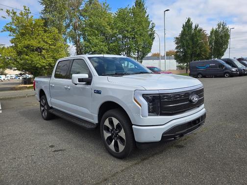Space White Metallic 2025 Ford F-150 Lightning Platinum